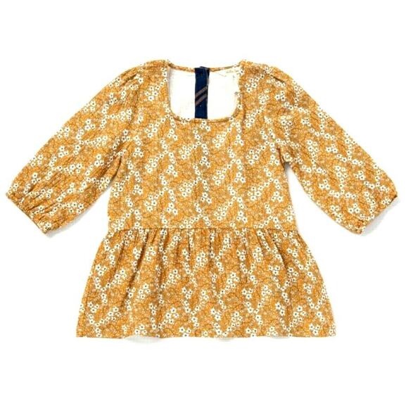 NWT Matilda Jane Top 8 Just Imagine Shay Ditsy Floral Peplum Yellow Girls Size - Picture 2 of 2